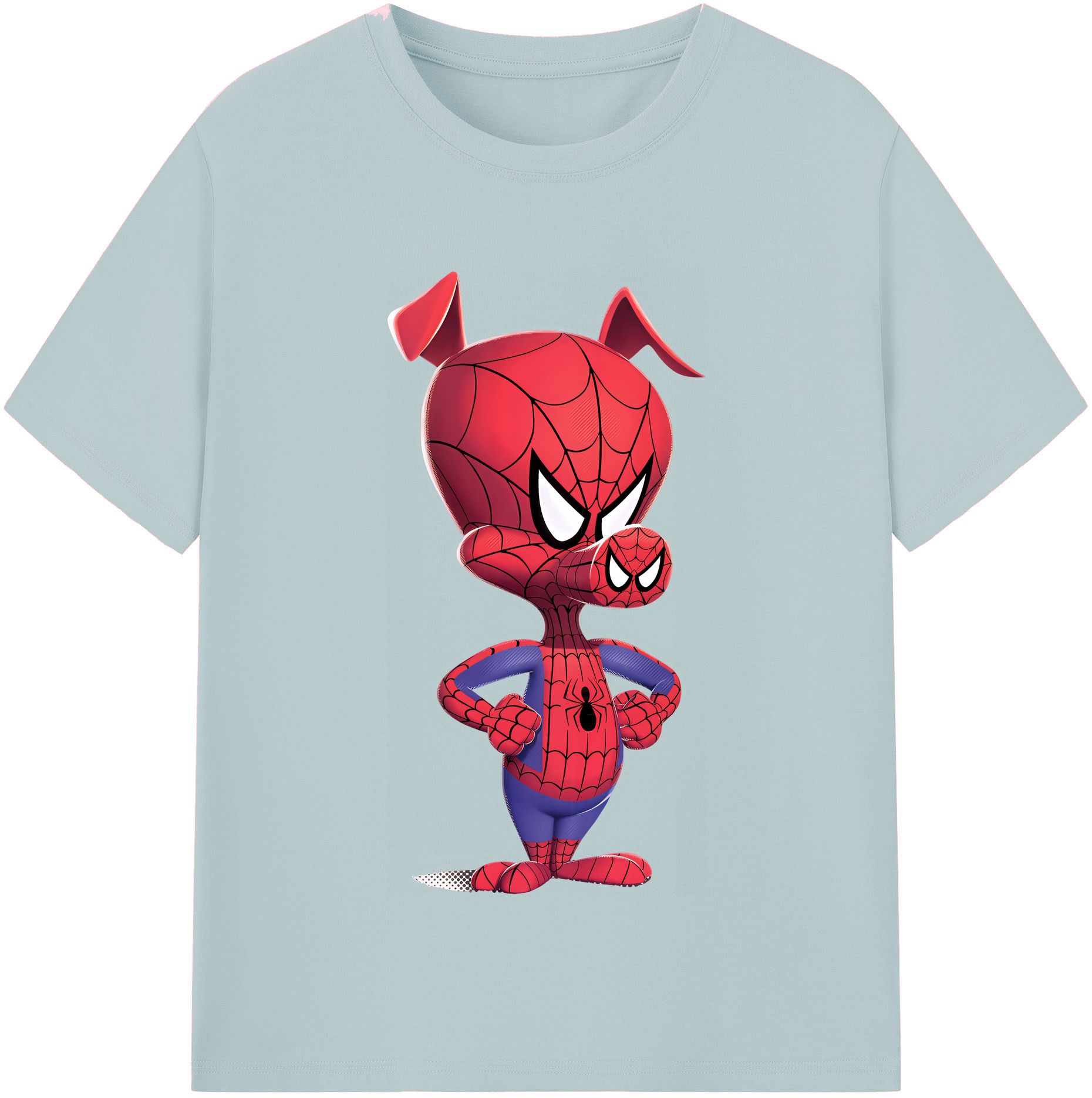 （画像用） Spider Man スパイダーマン 綿100％半袖Tシャツ（フロントプリント）